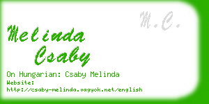 melinda csaby business card